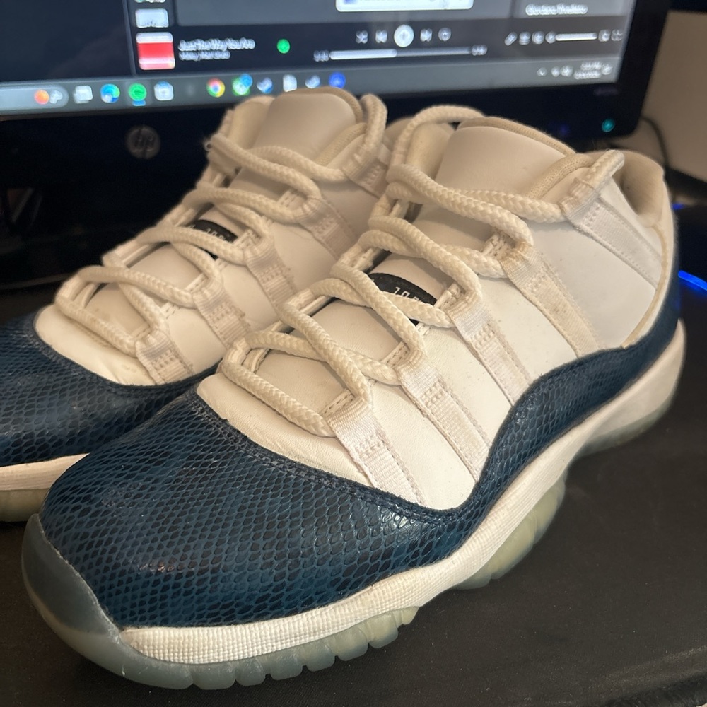 NAVY SNAKESKIN Jordan 11 lows